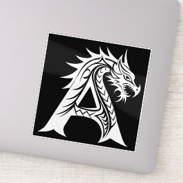 Adesivo Dragon Styled Letter A, Dragon Alphabet, Monogram