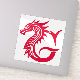 Adesivo Dragon Styled Letter G, Dragon Alphabet, Monogram