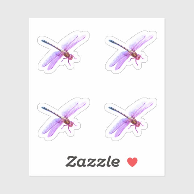 Adesivo Dragonflies Roxos (Folha)
