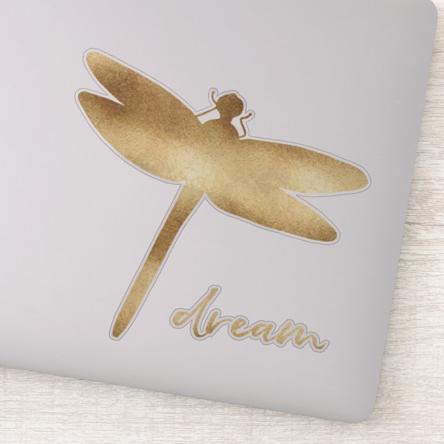 Adesivo Dragonfly de Sonho Dourado (Detalhe)