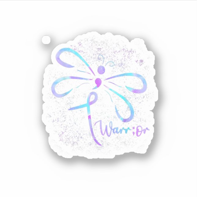 Adesivo Dragonfly Semicolon Prevenção Suicídio Sensibiliza (Frente)