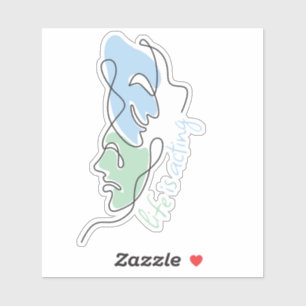 Adesivo Drama Máscara a Vida Personalizada é Teatro Musica