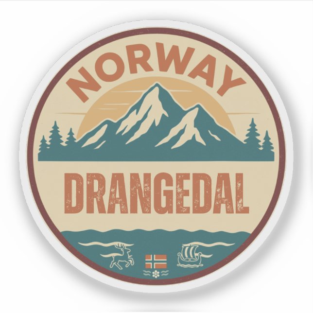 Adesivo Drangedal, Norge Noruega (Frente)
