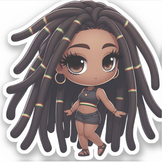 Adesivo Dreadlocks e Island Vibes (Frente)