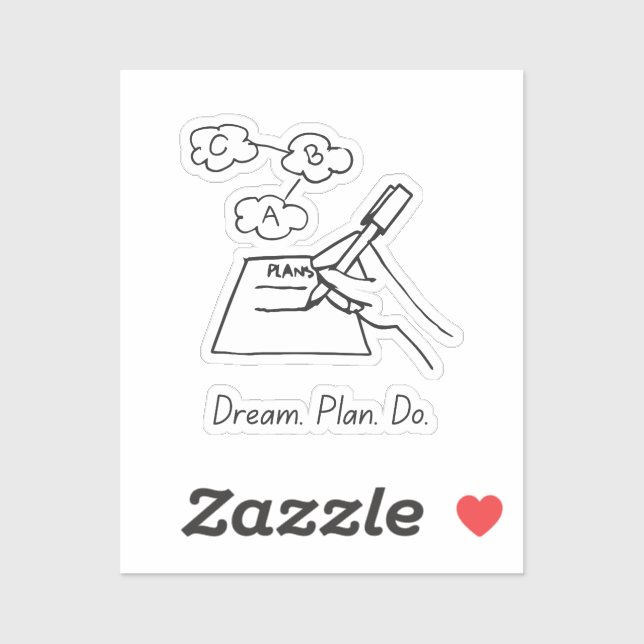Adesivo Dream Plan Do - Action Sticker (Folha)