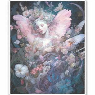Adesivo Dreamfairy Girl rosa Blue Fantasy Art