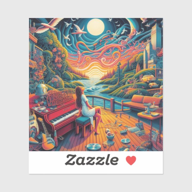 Adesivo Dreamy Riverfront Harmony (Folha)