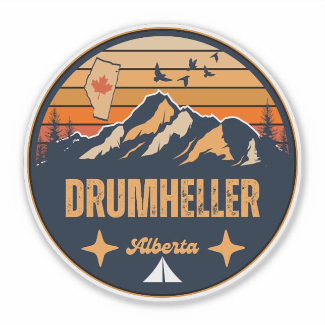 Adesivo Drumheller, Alberta (Frente)