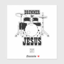 Drummer Do culto Team Sticker Para Jesus