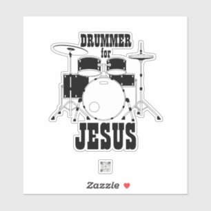 Adesivo Drummer Do culto Team Sticker Para Jesus