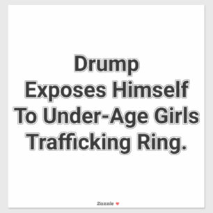 Adesivo Drump Se Exporá a Menina Hankamer Artjunkhaus