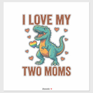 Adesivo Duas Mães Orgulho Camisa Vector T-Shirt Design de