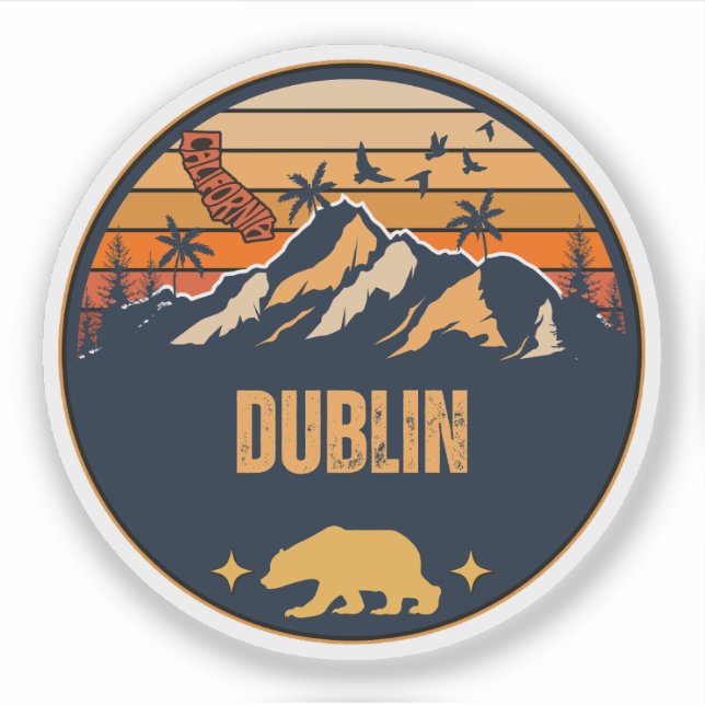 Adesivo Dublin, Califórnia (Frente)