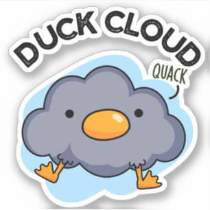 Adesivo Duck Cloud Funny Weather Pun