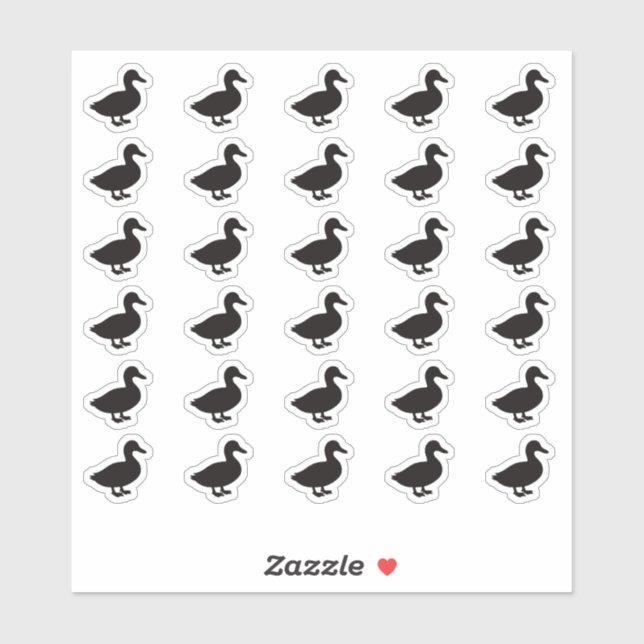 Adesivo Duck Wedding Place Card Food Meal Menu Choice (Folha)