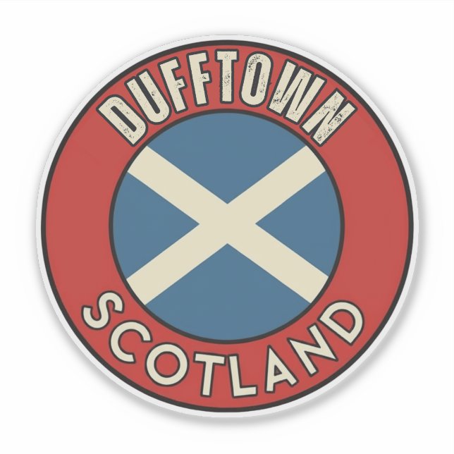 Adesivo Dufftown, Escócia (Frente)