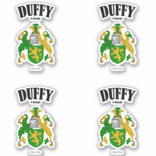 Adesivo Duffy Crest Tradução e significado irlandês (x4)