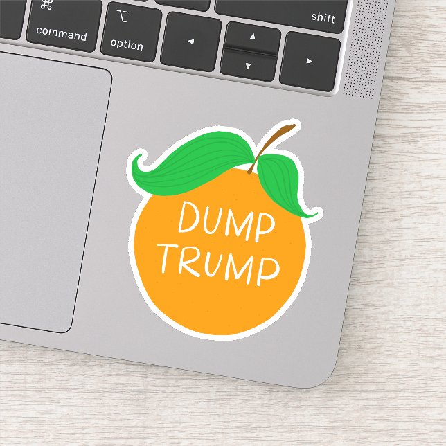 Adesivo Dump Trump Orange Custom-Cut Vinyl Decal Sticker (Detalhe)