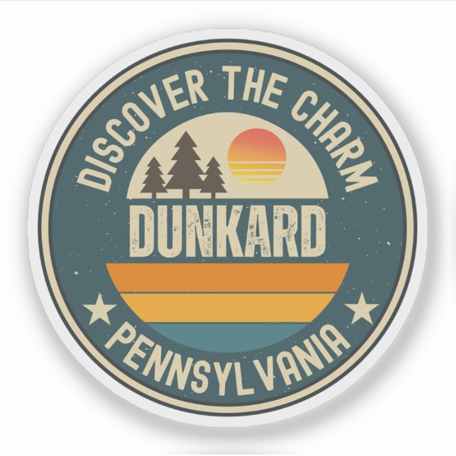 Adesivo Dunkard, Pennsylvania (Frente)