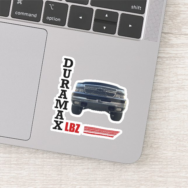 Adesivo Duramax LBZ Black Truck Sticker com faixas vermelh (Detalhe)