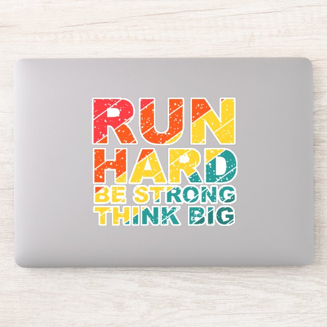 Adesivo Duro, seja forte, pense grande (Computador)