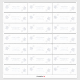 Adesivo Dusty Blue Snowflake Winter Modern Guest Address