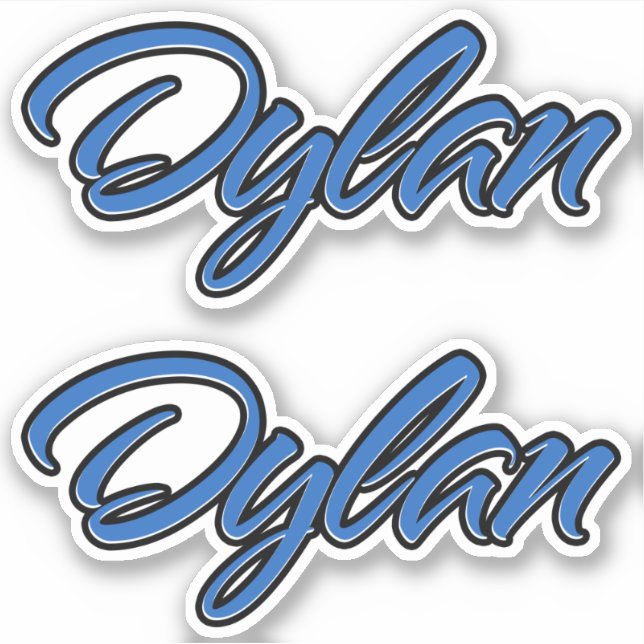 Adesivo Dylan Name blue Aufkleber Sticker Stickerset (Frente)