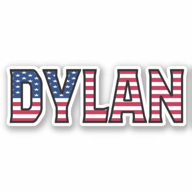 Adesivo Dylan Name Vorname USA Sticker Stickerset (Frente)