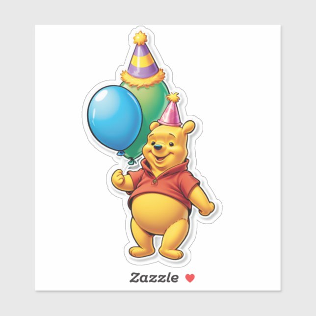 Adesivo É a Hora da Festa do Pooh! (Folha)