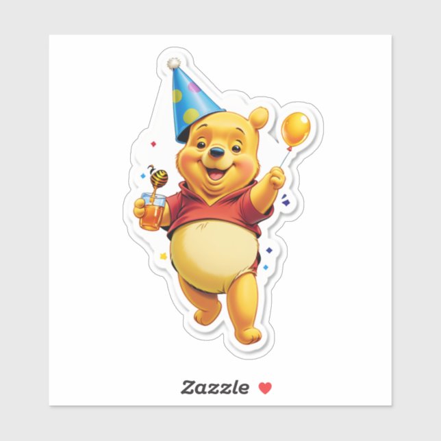 Adesivo É a Hora da Festa do Pooh! (Folha)