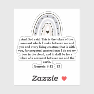 Adesivo E Deus Disse, Bíblia Bonita Do Coração Arco-Íris