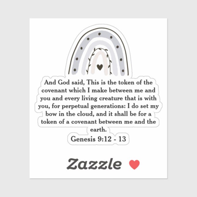 Adesivo E Deus Disse, Bíblia Bonita Do Coração Arco-Íris (Folha)