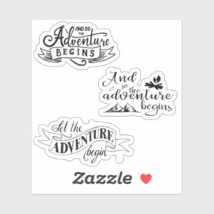 Adesivo E Então A Aventura Começa Com Os Autocolantes