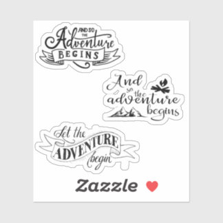 Adesivo E Então A Aventura Começa Com Os Autocolantes