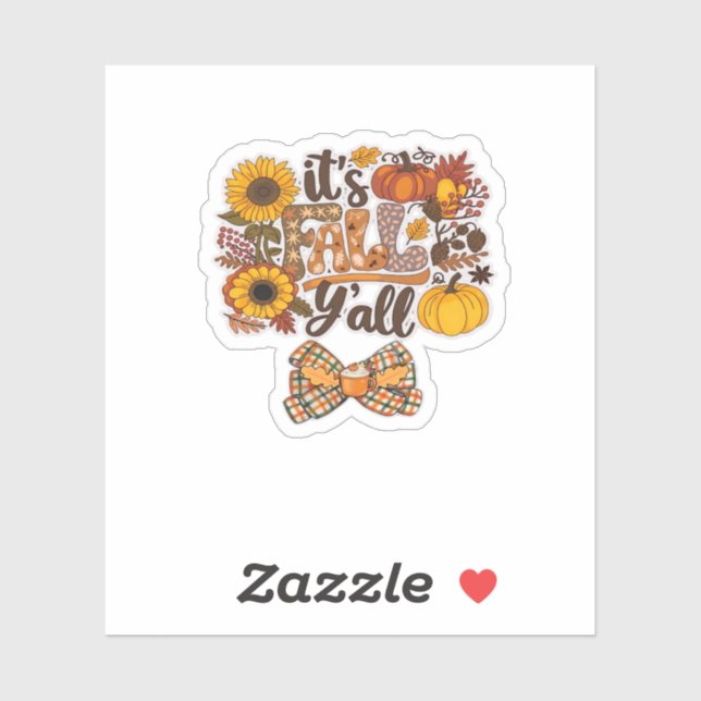 Adesivo É Estilo de Vintage de outono (Folha)