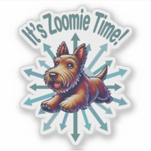 Adesivo É hora do Zoomie, Brown Scotty