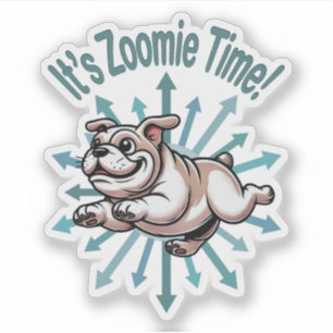 Adesivo É Hora do Zoomie Bulldog