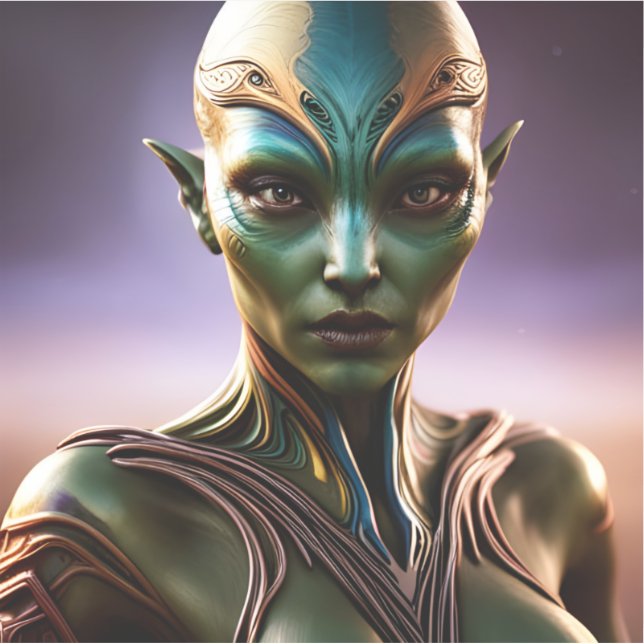 Adesivo E.J. Dourada Princesa Zenafurr de Andromeda Vinyl (Frente)