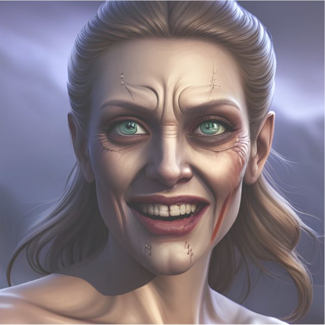 Adesivo E.J. Dourada Sorriso Princesa Antiga Vinil (Frente)