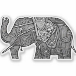 Adesivo E.J. Dourado elefante amovível vinil