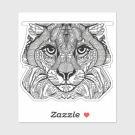 Adesivo E.J. Dourado Gato Face Removível Vinil