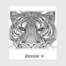 Adesivo E.J. Dourado Tigre Face Removível Vinil