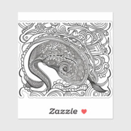 Adesivo E.J. Dourado Vinil amovível Pavão