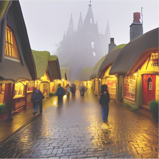 Adesivo E.J. Dourados Shoppers em um Vinil Noturno Foggy (Frente)