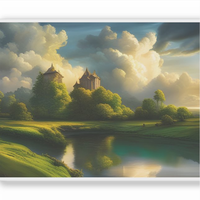 Adesivo E.J. Harmonia Dourada do Campo Removível (Frente)