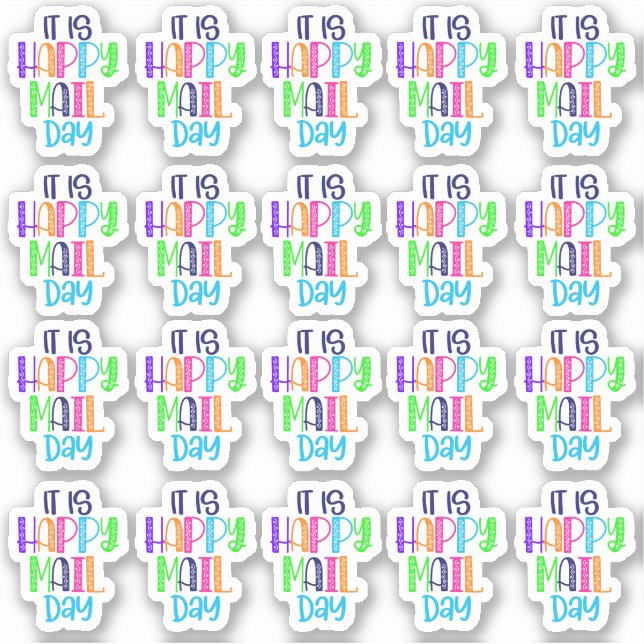 Adesivo É o feliz dia do correio - vinil Sticker (Frente)