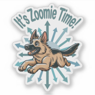 Adesivo É o German shepherd do Tempo Zoomie