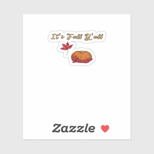 Adesivo É o gráfico único "Y'all" (Folha)