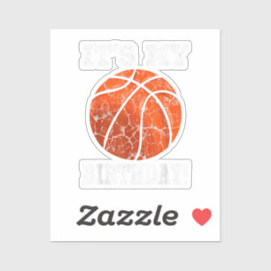 Adesivo É o meu Aniversário, jogador de basquetebol.