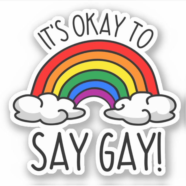 Adesivo É okay dizer gay (Frente)
